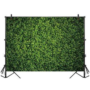7x5 foot Green Leaves Background Backdrop for Photos Outdoor Photography Wedding